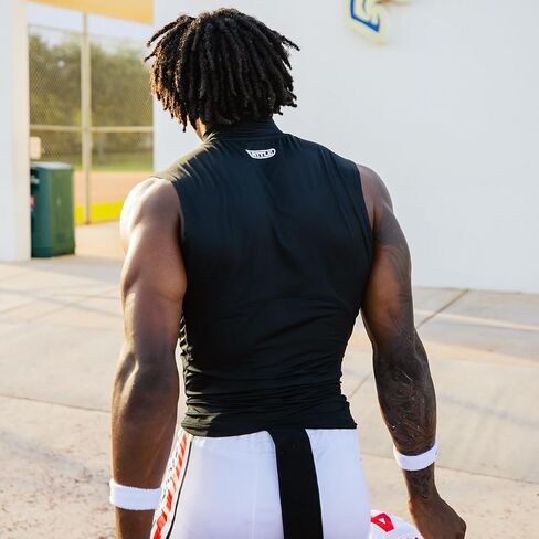Battle Sports PRO Compression Sleeveless Mock Neck, 4 Way Stretch, Moisture Wicking for Adults in Saudi Arabia