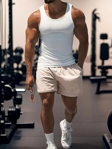 Men's Gym Workout Tank Tops - Soft Lightweight Sleeveless Muscle Shirts for Beach & Athletic Wear in Saudi Arabia