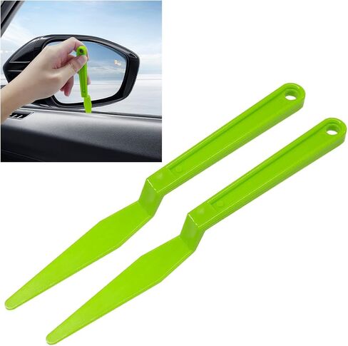 2pcs أدوات صبغة نافذة السيارة ، ممسحة مرنة فينيل مع مقبض طويل ، مكشط زاوية حشيش حشيش بلاستيكي مع شفة مسطحة ، ممسحة صغيرة لتطبيق نافذة السيارة (الأزرق) in Kuwait
