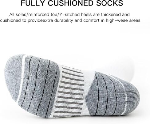 JOYNÉE 8 Pairs Mens Athletic Crew Socks Cushion Running Work Breathable Outdoor Socks for Men,Sock Size:10-13 in Saudi Arabia