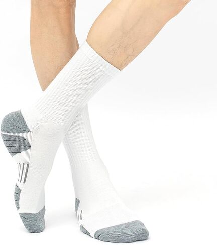 JOYNÉE 8 Pairs Mens Athletic Crew Socks Cushion Running Work Breathable Outdoor Socks for Men,Sock Size:10-13 in Saudi Arabia
