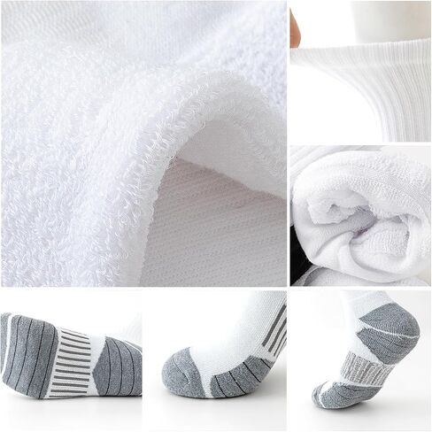JOYNÉE 8 Pairs Mens Athletic Crew Socks Cushion Running Work Breathable Outdoor Socks for Men,Sock Size:10-13 in Saudi Arabia