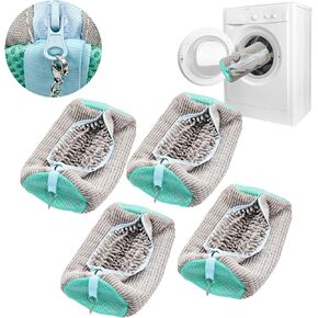 Shoe Washing Machine Bag, Shoe Washing Bag for Sneakers, Reusable Laundry Shoe Bag for Washer and Dryer, Yellow-A 2Pcs