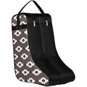 حقيبة التمهيد الإقصائية ، شوكولاتة بنية مع نسيج سهم جنوب غرب ، microsuede ، مقابض النايلون in Kuwait