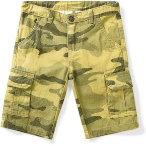Boys Cargo Shorts Casual Cotton Multi Pocket Military Army Camo Outdoor Summer Shorts