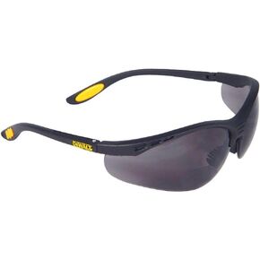 DEWALT DPG59-225C Reinforcer Rx-Bifocal 2.5 عدسات دخانية نظارات أمان واقية عالية الأداء مع هياكل مطاطية وأكمام نظارات واقية