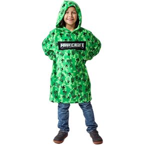 Minecraft Creepers & TNT Long Sleeve Boy's Wearable Hoodie Blanket