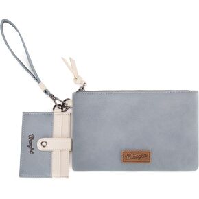 Montana West x Wrangler Keychain Wristlet Wallets for Women Detachable Dual Pouch Wristlet Portable Card Holder for Women
