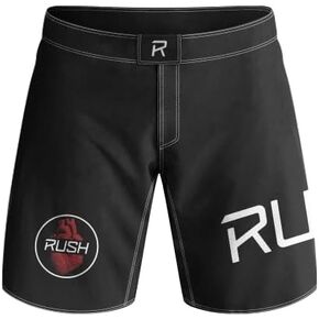 Rush Spinal Tap Jiu Jitsu BJJ Shorts IBJJF وافق على عدم معركة GI قصيرة - للتصارع ، MMA ، المصارعة ، Muay Thai & Boxing