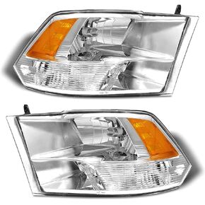 2006 2007 2008 2009 Dodge Ram Headlight Assembly for 2006-2008 do dge RAM 1500/2006-2009 Dodge Ram 2500 3500 Clear Chrome Horp