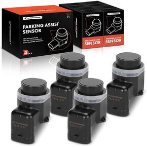 A-Premium 4-PC Reverse Backup Parking Assist Sensor Compatible with Select Audi & Volvo & Porsche Models - Q5 2012-2016, XC60, Cayenne, S60, 911, XC70, Boxster, S80, Allroad, Replace# 4H0919275A