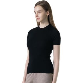 Australian 100% Merino Wool Womens Thermal Base Layer Tops Short Sleeve Crewneck Versatile Trendy for Hiking
