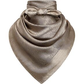 35" Men's Large Square Jacquard Scarf - Cowboy Wild Rugged Style, With Gift Packed