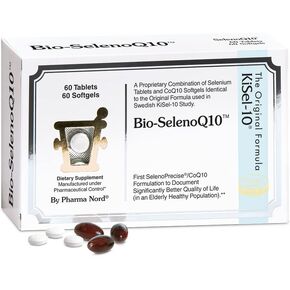 Pharma Nord Bio-SelenoQ10 Anti-Aging Supplement| CoQ10 100mg & Selenium 100mcg | Supports Cellular Health & Longevity | Slows Cellular Aging | Backed by Research | 60 Softgels & 60 tabs