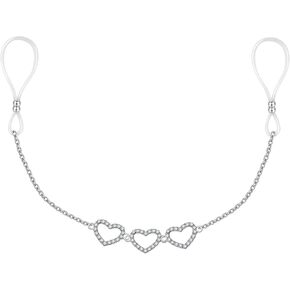 Faux Body Piercing Jewelry Nipple Noose Chain Adjustable Silicone Band Non Piercing Nipple Jewelry in Kuwait