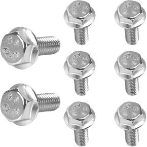 8 PCS Car Top Front Skid Plate Bolts, 304 Stainless Steel 12mm Hex Head Flanged Hexagon Screws, Bolts Compatible with 4Runner Land Cruiser Sequoia Tacoma, Car Accessories