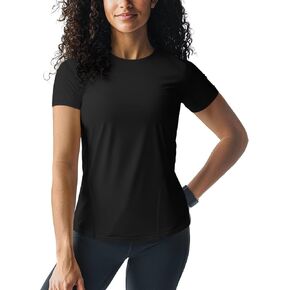 Zengjo Short Sleeve Prockout Tops for Women Slim Mitic Thirts Thertics Quick Dry Moisture Wicking Gym Yoga Running