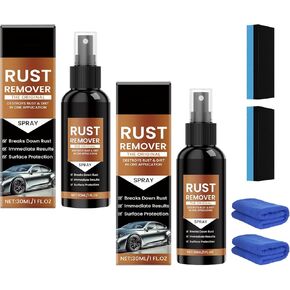 Nexa Rust Remover Spray, 2025 Upgrade Rust Remover for Metal, Car Scratch Remover, Iron Stain Cleaner for Multiple Surfaces,for Heavy Duty Rust Dissolver for Metal, Tools, Cars, Chains（2PCS）