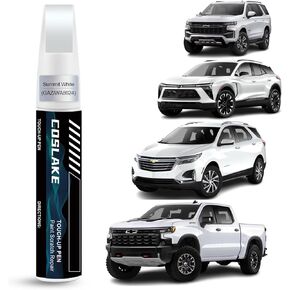 Car Touch Up Paint(Summit White(GAZ/WA8624)) for Chevrolet, Car Paint Scratch Repair Kit, Quick & Easy Solution to Repair Car Scratches, 2 in 1 Scratch Remover Pen with Extra 1mm Fine Brush