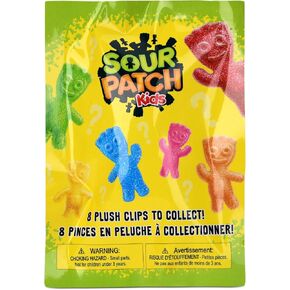 iscream Sour Patch Kids Plushie Blind Bag Surprise! 6" Backpack Keyring Clip - Assorted Colors