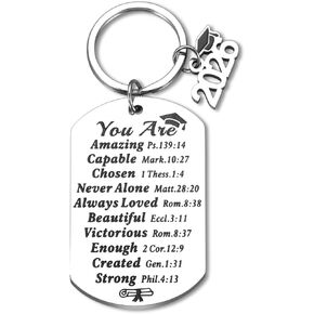 Religious Graduation Gifts for Him Her 2026 Class of 2026 Graduation Gifts Bulk Senior 2026 Gift for Girls Boys Best Gift for High School Seniors College Graduations Keychain for Daughter Christmas