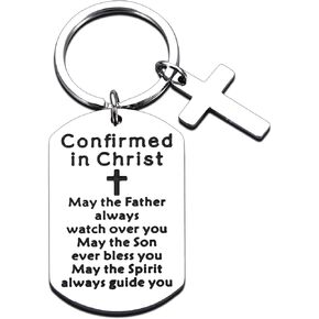 Confirmation Gifts for Teen Girls, Easter Basket Stuffers, Confirmation Gifts for Teenage Boys, Religious Gifts for Women Men, Baptism Favors, First Communion Gifts, Christian Catholic Keychain Gifts