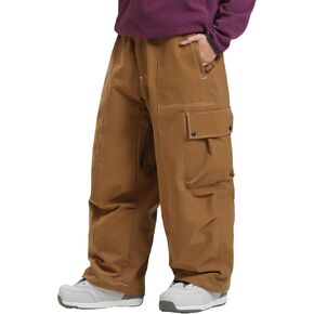 GSOU SNOW WOMENS MANS SNOWOBOAR PANTS سوبر سراويل ثلج تزلج فضفاضة رياضة فضفاض