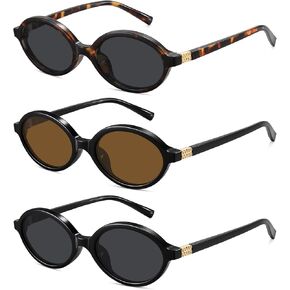 WOWSUN Retro Oval Sunglasses Womens Trendy Sun Glasses Sunnies UV400 Protection