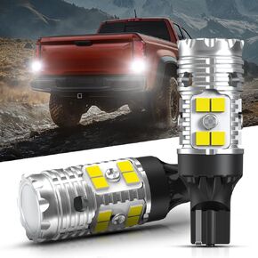 LASFIT 921 LED مصابيح الإضاءة الاحتياطية العكسية تناسب 2015-2021 2022 2023 2024 2025 COLORADO ، 6000K WHITE WHITE SUPER OEM 912 W16W بديل ، 2 PCS