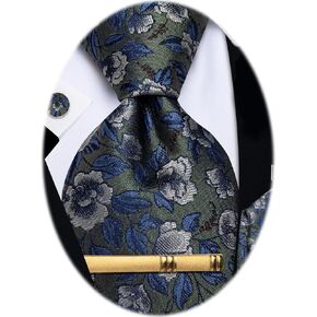 روابط حريرية للرجال بيزلي الأزهار المخطط الرقبة وجيب أزرار أكمام أزرار أزرار in Kuwait