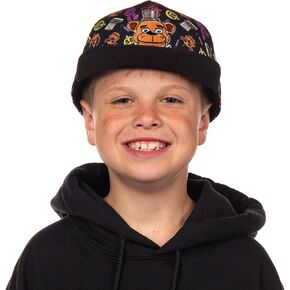 Five Nights at Freddy's Hat Youth AOP Freddy Chica Bonnie Foxy OSFM Adjustable Snapback Baseball Cap Multicolored