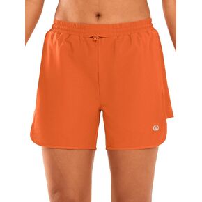 ALLZERO Women's Swim Board Shorts 5" with Pockets Quick Dry Beach Shorts with Liner Ruched Waistband in Kuwait