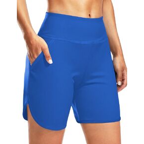 Women's 5" Swim Board Shorts Quick Dry High Waisted Swimsuits Shorts with Pockets UPF 50+ Bathing Suits Bottoms