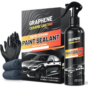 Graphene Ceramic Coating for Cars (70ml) - 𝟏𝟐𝐇 𝐀𝐝𝐯𝐚𝐧𝐜𝐞𝐝 𝗚𝗿𝗮𝗽𝗵𝗲𝗻𝗲 Coating for Car Detailing - 10+ Years of Long Lasting Protection - Ultra High Gloss, Extremely Hydrophobic