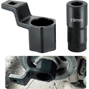 19 mm Harmonic Balancer Socket and 50mm Crankshaft Crank Pulley Wrench Holder, Crankshaft Pulley Removal Tool Compatible with Acura Engines