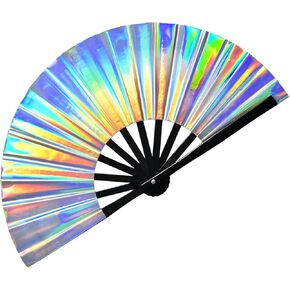 Clack Fans for Drag Queen Shows - 13" Foldable Large Hand Fans for Women with Loud Popping Clapping Sound - Perfect for Boots on The Ground Line Dancing Dance Rave EDM Festivals