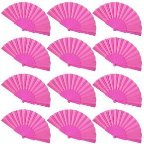 Gionforsy 12pcs Clap Fan Fan Fan قابلة للطي مروحة صينية Tai Chi مروحة مروحة للطي مزخرفة لحفل رقص المهرجان (بحيرة الأزرق)