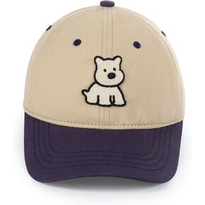 Kids Baseball Hat Dog Embroidered Baseball Cap Toddler Trucker Hat Adjustable Hats for Boys Girls Ages 3-8