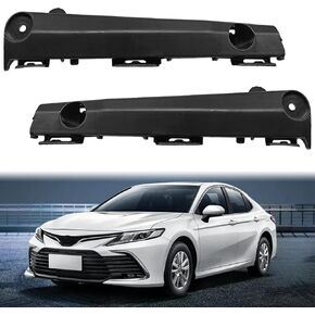 1 Pair Front Bumper Bracket LH/RH Driver Passenger Side Compatible with 2012-2014 Toyota Camry Retainers Bracket Pair Replace 52536-06120, 52535-06130