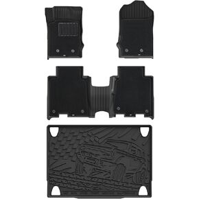 3W Tunk Bed Mat for Ford F-150 (5.5FT) 2015-2024 2025 Truck Bed (Include F150 Lightning 2024 2023 2022) All Weather Protector TPE Car Bed Liner Accessories Black