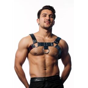Men's Chest Harness Belt, Sexy Body Harness for Men, Adjustable PU Leather Male Punk Chest Belt Shoulder Harness Muscle Show Fashion Costumes Clubwear for Cosplay Party Nightclub