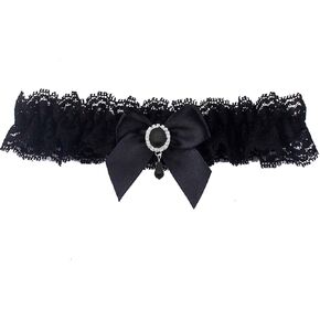 Lace Garters for Wedding Garter Belt Something Blue for Bride Leg Garter with Pearl Pendant