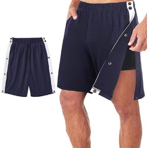 Tear Away Shorts for Men Post Surgery Adaptive Clothing Fully Open on Both Sides Snap