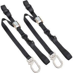 ارتباط دراجة نارية أسفل الأشرطة مع خطاف carabiner دوار 1.1 "× 8 'دراجة دراجة للدراجات النارية ، دراجات التراب ، شاحنة ، ATV ، البضائع (2Pack)