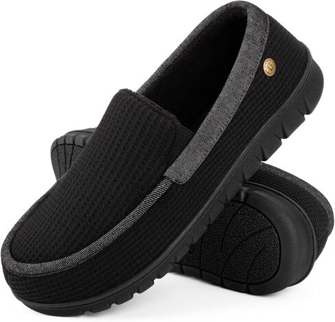 شباكات Longbay Men Memory Foam Loafer Slippers مريحة وافل متماسكة على أحذية Moc Hous in Saudi Arabia
