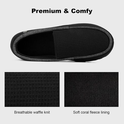 شباكات Longbay Men Memory Foam Loafer Slippers مريحة وافل متماسكة على أحذية Moc Hous in Saudi Arabia
