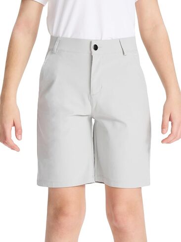 DEVOROPA Boys' Golf & School Uniform Shorts - Beige, Regular Rise, Modern Style in Saudi Arabia