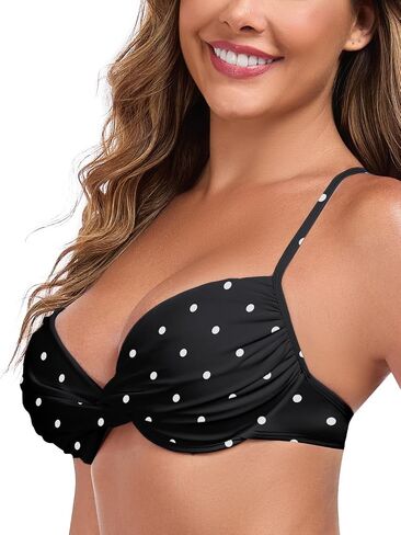 RELLECIGA Women’s Push Up Bikini Top Criss Cross Underwire Swimsuit Top for Women in Saudi Arabia