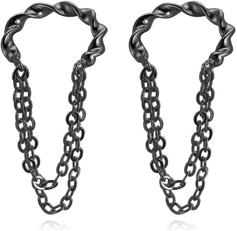 Reffeer Solid 925 Sterling Silver Cuff Earrings Chain Cartilage Wraps for Women Teens Minimalist Cuff Earrings No Piercing in Kuwait