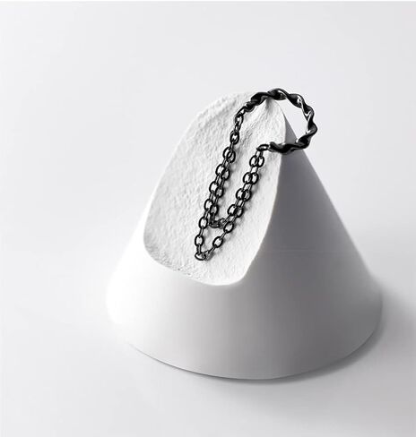 Reffeer Solid 925 Sterling Silver Cuff Earrings Chain Cartilage Wraps for Women Teens Minimalist Cuff Earrings No Piercing in Kuwait